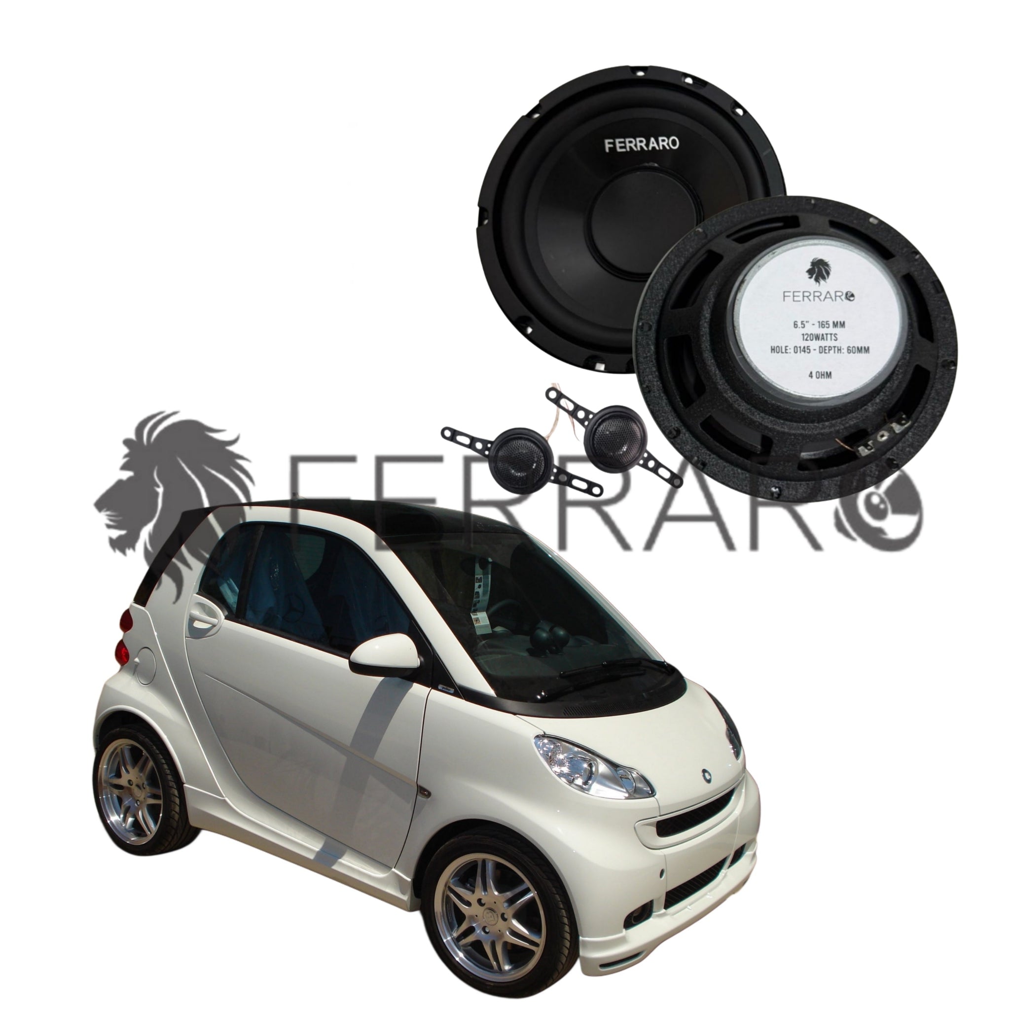 FerraroStore Kit 2 Altoparlanti, ASK-165.2, Anteriori, Smart ForTwo 451