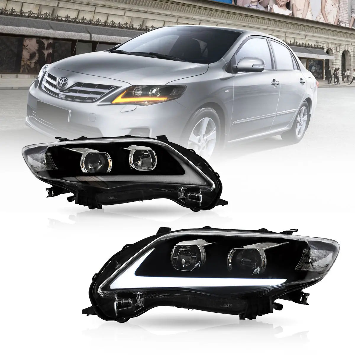 (PRENOTA) Fanali Anteriore Completo per Toyota Corolla (2011-2013) a LED