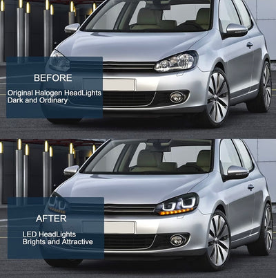 (PRENOTA) Fanali Anteriore Completo per Volkswagen Golf VI, MK6 (2008-2012) a LED