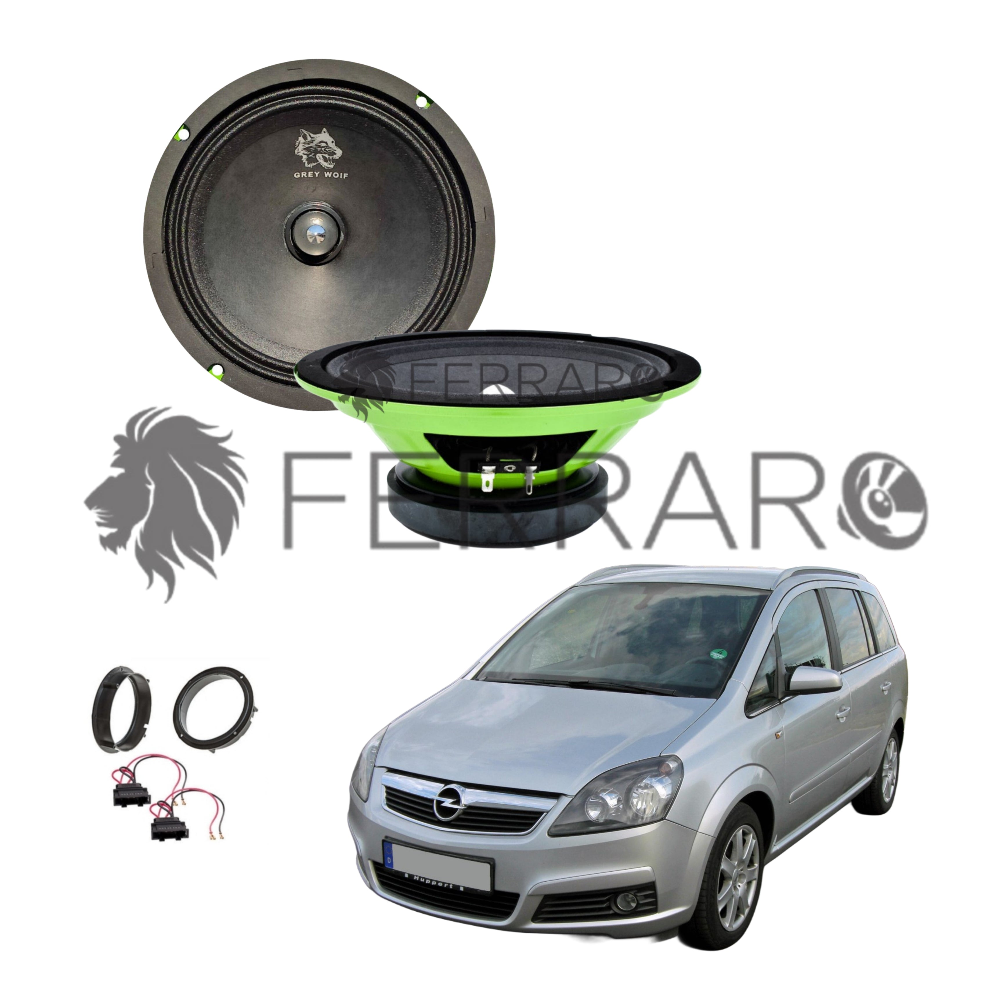 FerraroStore Kit 2 Altoparlanti, PV165.3, Anteriori, Opel Zafira B (2005-2014)