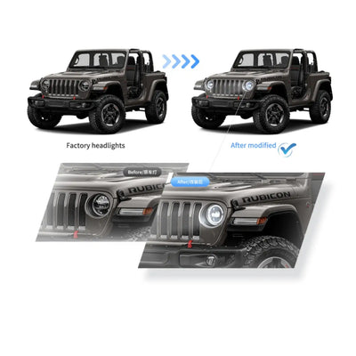 (PRENOTA) Fanali  Anteriore Completo per Jeep Wrangler JL 4ª Serie (2017-2025) a LED