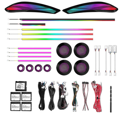 (PRENOTA) Ambient Light per BMW Serie 4 M4 F82/F83/F32/F33, 256 Colori, APP