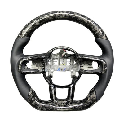 (PRENOTA) Volante Sportivo per Jeep Wrangler JL, Carbonio, Customizzato in Pelle