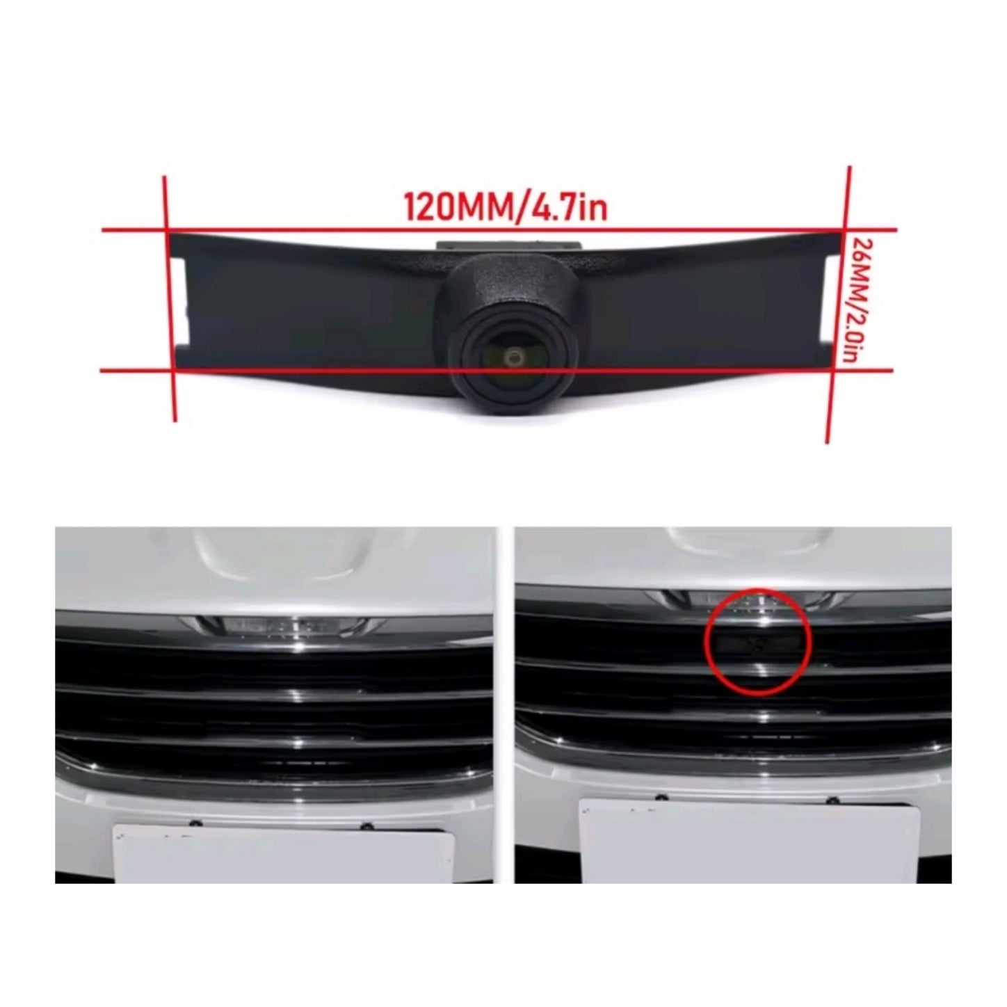 (PRENOTA)  Telecamera Frontale per Peugeot 3008 1ª Serie (2009-2015), AHD, 1920x1080, 170° Gradi