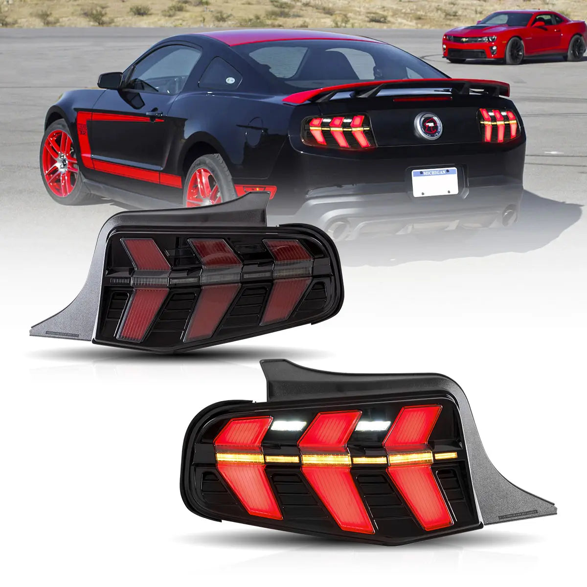 (PRENOTA) Fanali Posteriore Completo per Ford Mustang 5ª Serie (2010-2012) a LED