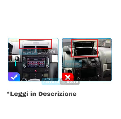 (PRENOTA) Kit Montaggio Autoradio 9"Pollici Volkswagen Touareg (2002-2010), Mascherina, Cablaggio per Autoradio Android