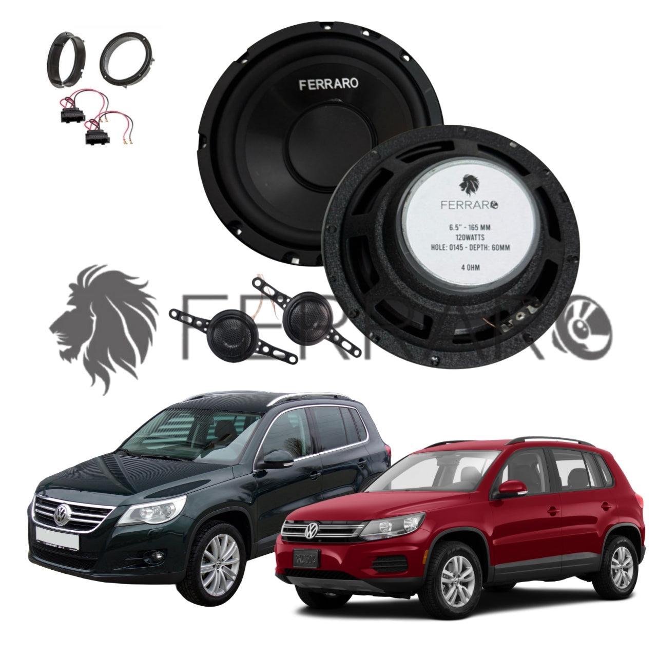 FerraroStore Kit 2 Altoparlanti, ASK-165.2, Ant o Post, VW Tiguan