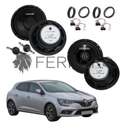 FerraroStore Kit 6 Altoparlanti | ASK-165.2 | ASC-652PC | Ant/Post | Renault Megane IV | 4ª Serie  (2017 in Poi)