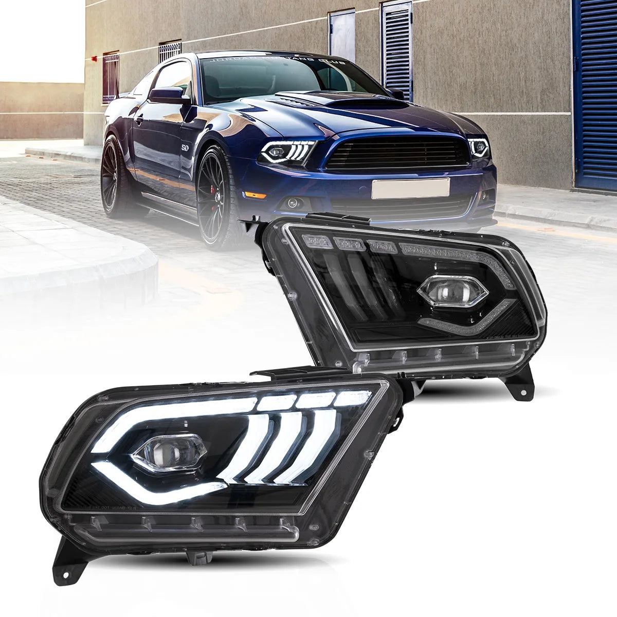(PRENOTA) Fanali Anteriore Completo per Ford Mustang 5ª Serie (2010-2014) a LED