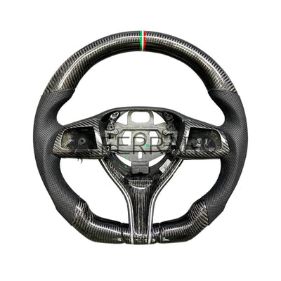 (PRENOTA) Volante Sportivo per Maserati Ghibli, Levante, Carbonio, Customizzato in Pelle