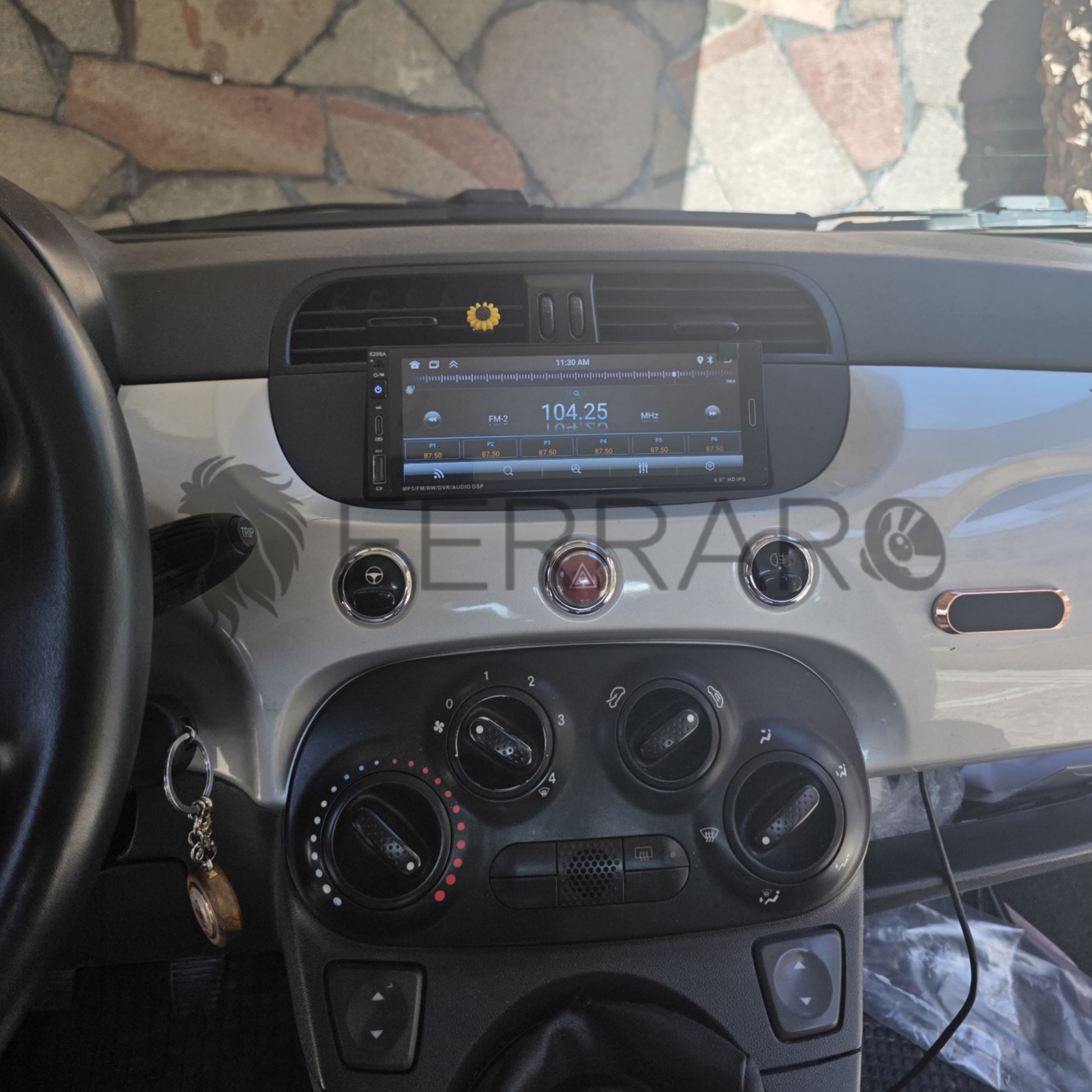 Autoradio per Fiat 500s 6.9" (2007-2014) Android, Bluetooth, CarPlay, Android Auto, 2/32GB Ram