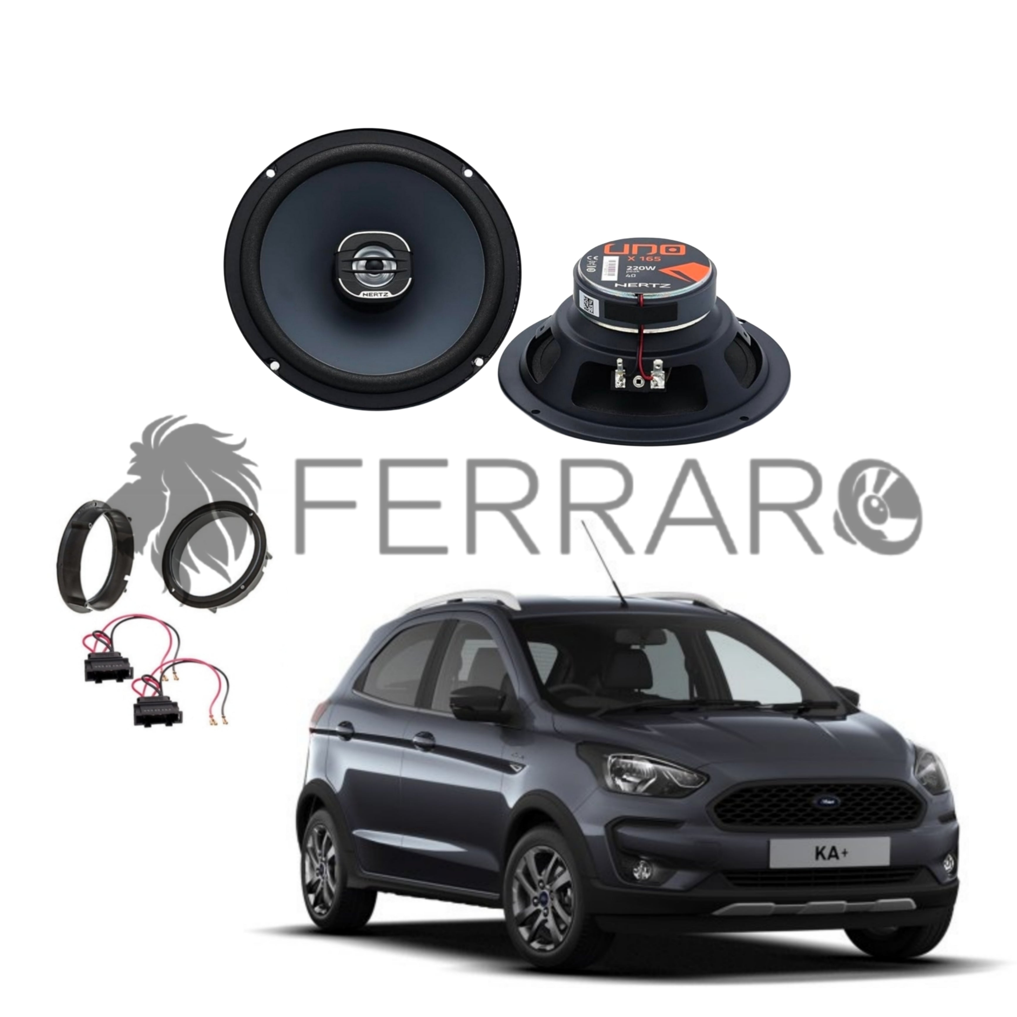 Hertz Kit 2 Casse, X 165, Anteriore, Ford KA+ dal 2016>