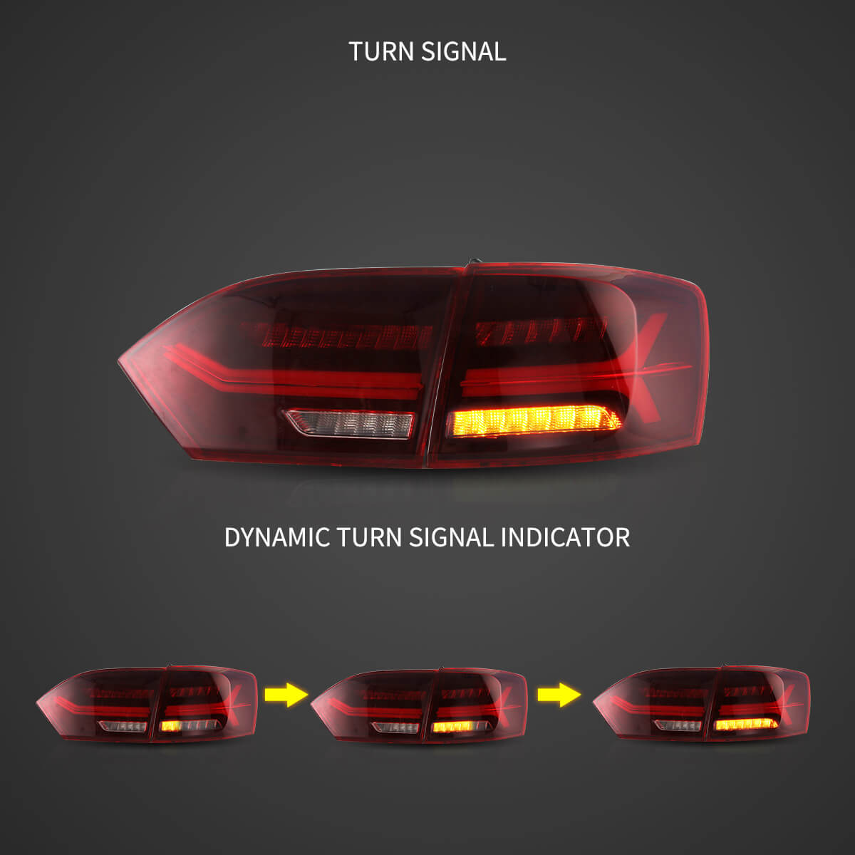 (PRENOTA) Fanali Posteriore Completo per Volkswagen Jetta MK6 (2011-2018) a LED