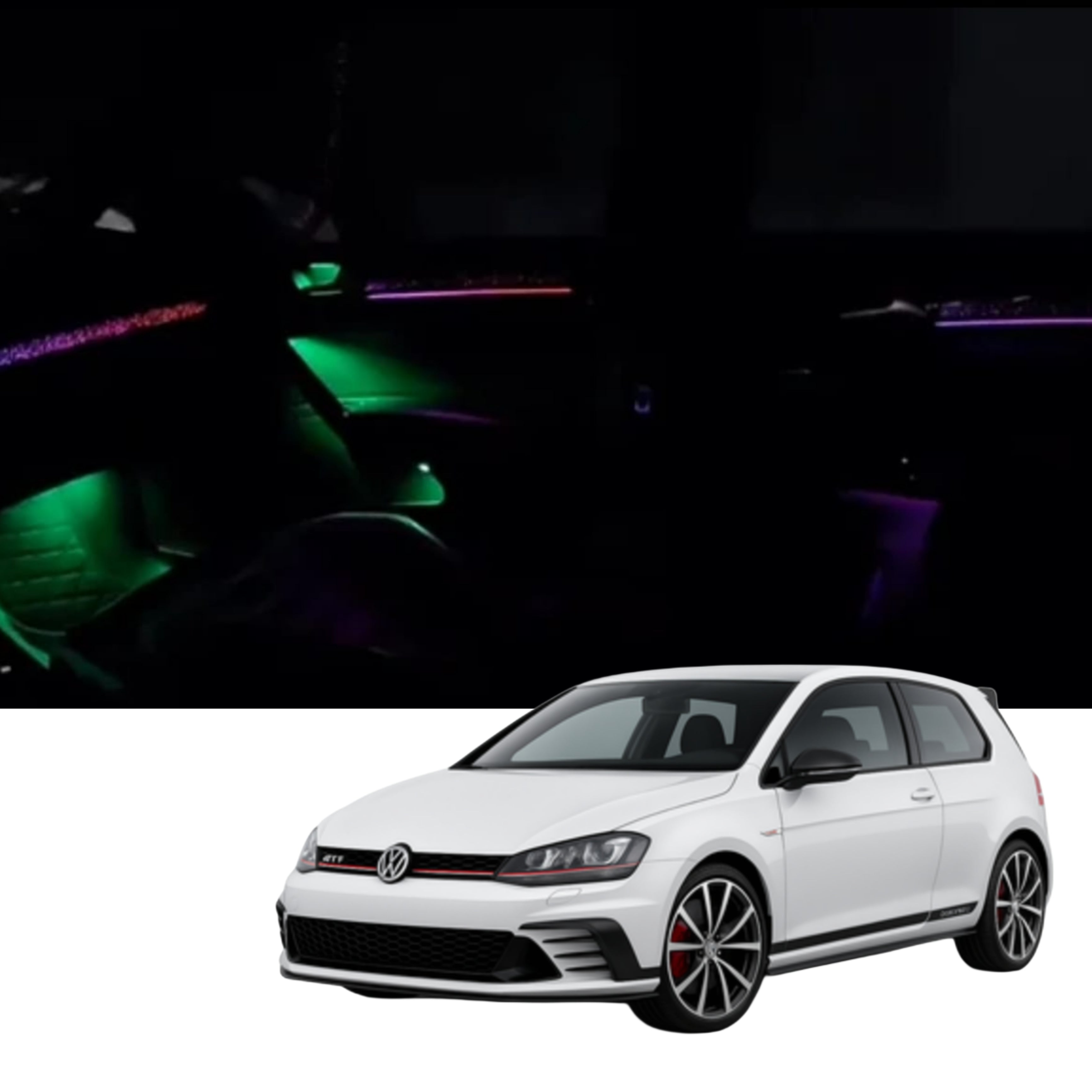 (PRENOTA) Ambient Light per Volkswagen Golf 7, VII (2014-2021), 256 Colori RGB, APP