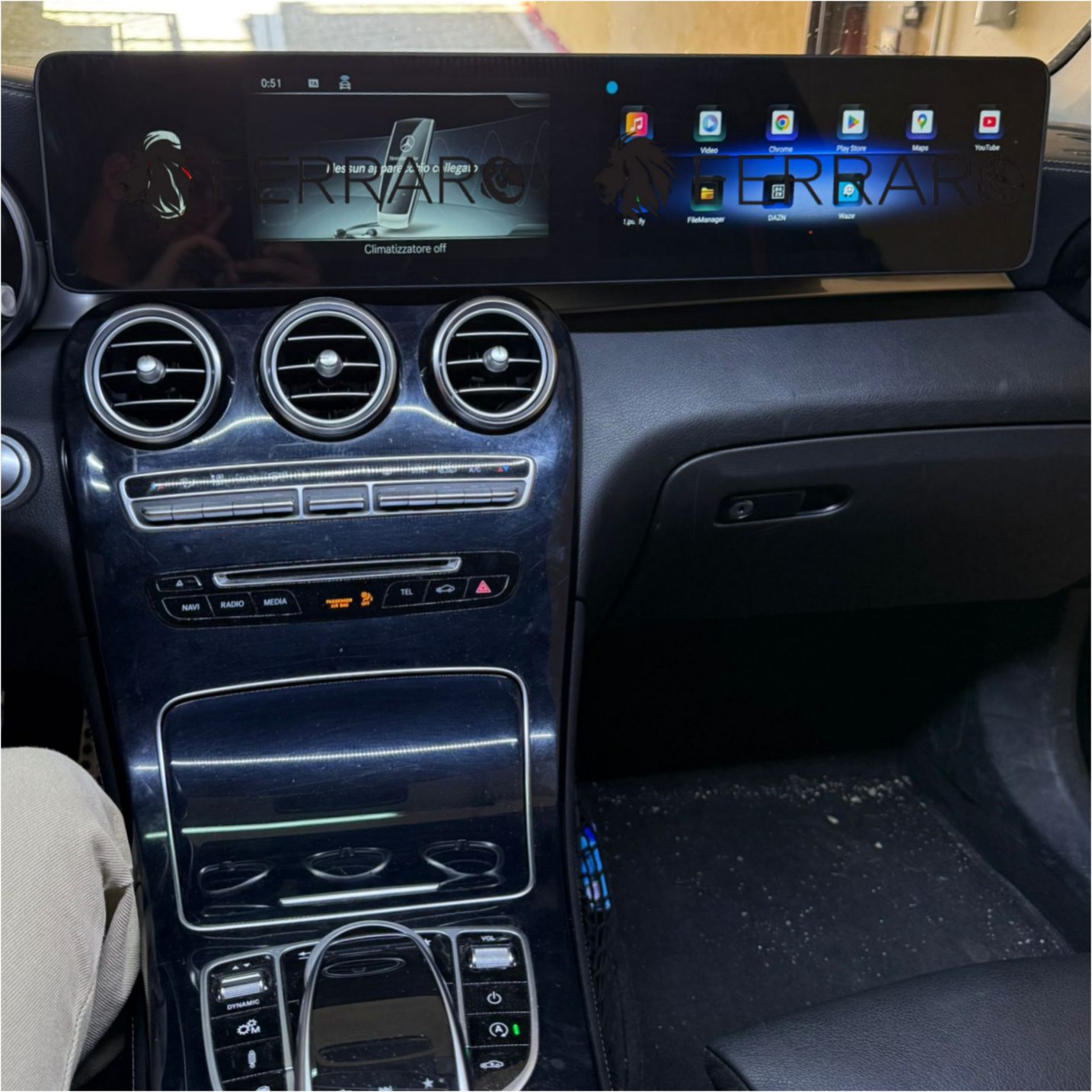 (PRENOTA) Autoradio per Mercedes Classe C W205, GLC X253, 12.3" + 12.3" (2015-2022) Android, Bluetooth, CarPlay, Android Auto, 8/128GB Ram