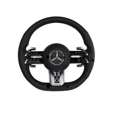 (PRENOTA) Volante per Mercedes, Nera, Linea Nera, Perforazione, AMG
