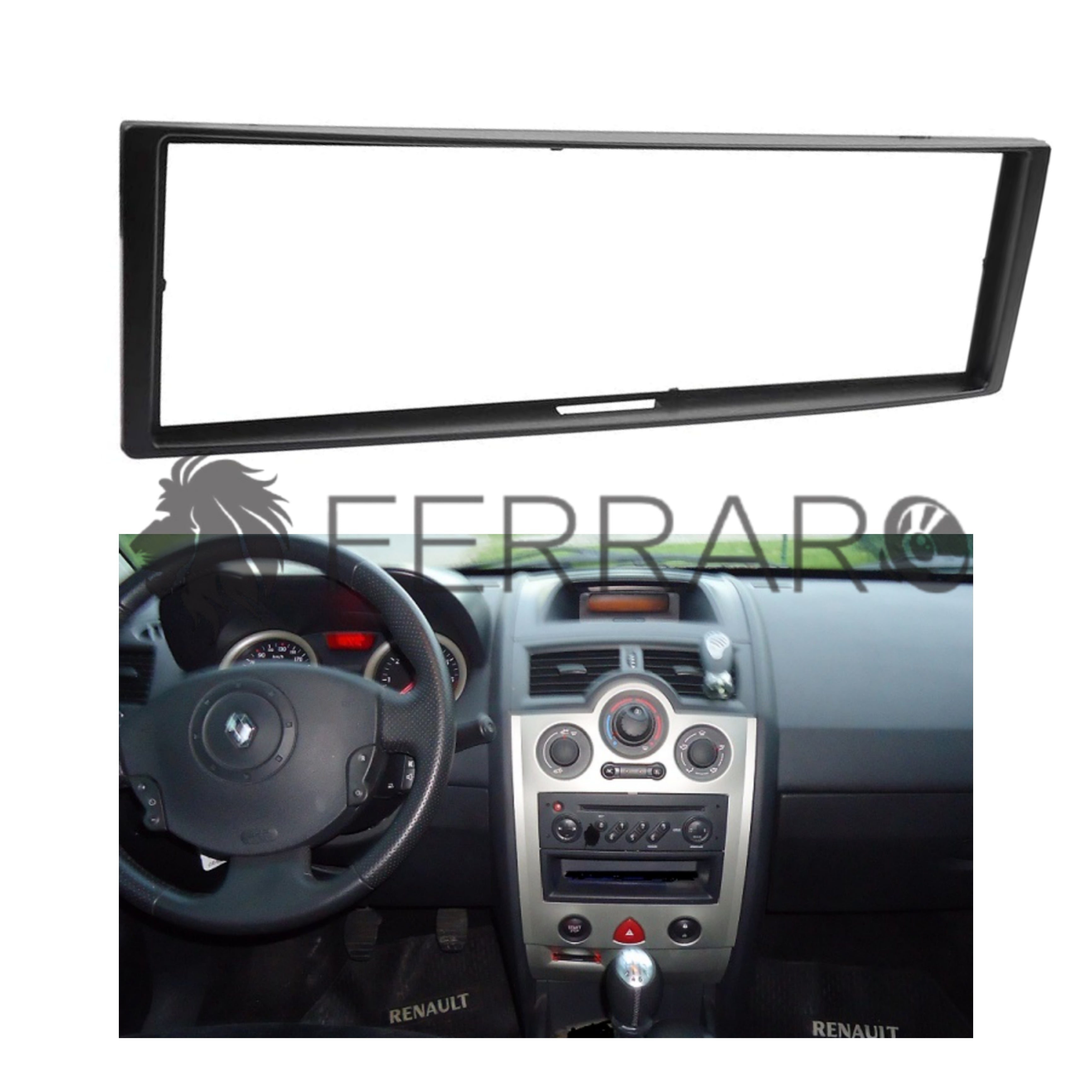 Mascherina 1DIN per Renault Megane, Clio, Modus