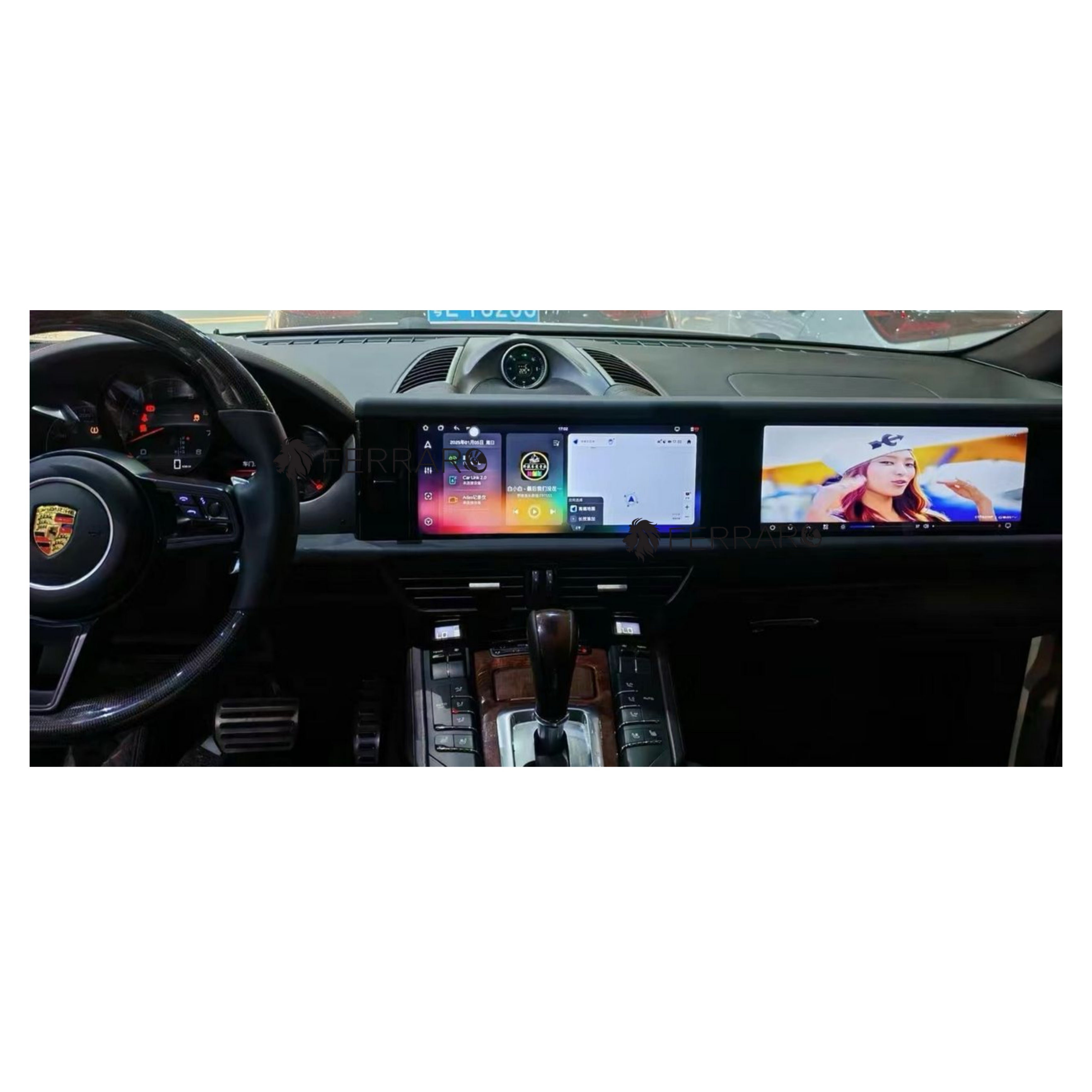 (PRENOTA) Autoradio per Porsche Cayenne 12.3" + 12.3" (2010-2017) Android, Bluetooth, CarPlay, Android Auto, 6/128GB Ram
