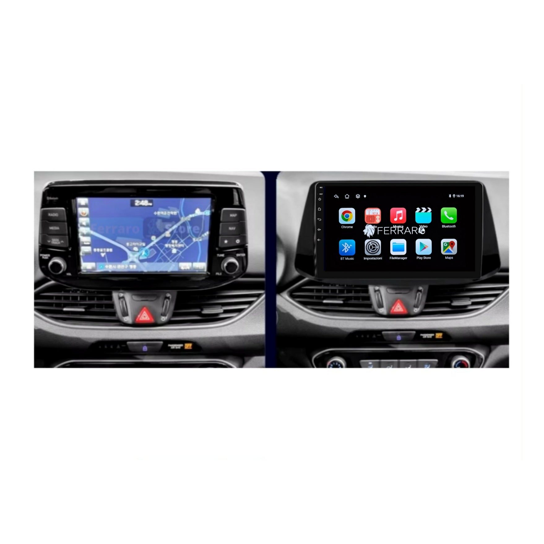 Autoradio per Hyundai i30 9" (2017-2020) Android, Bluetooth, CarPlay, Android Auto, 2GB,4GB,6GB,8GB Ram
