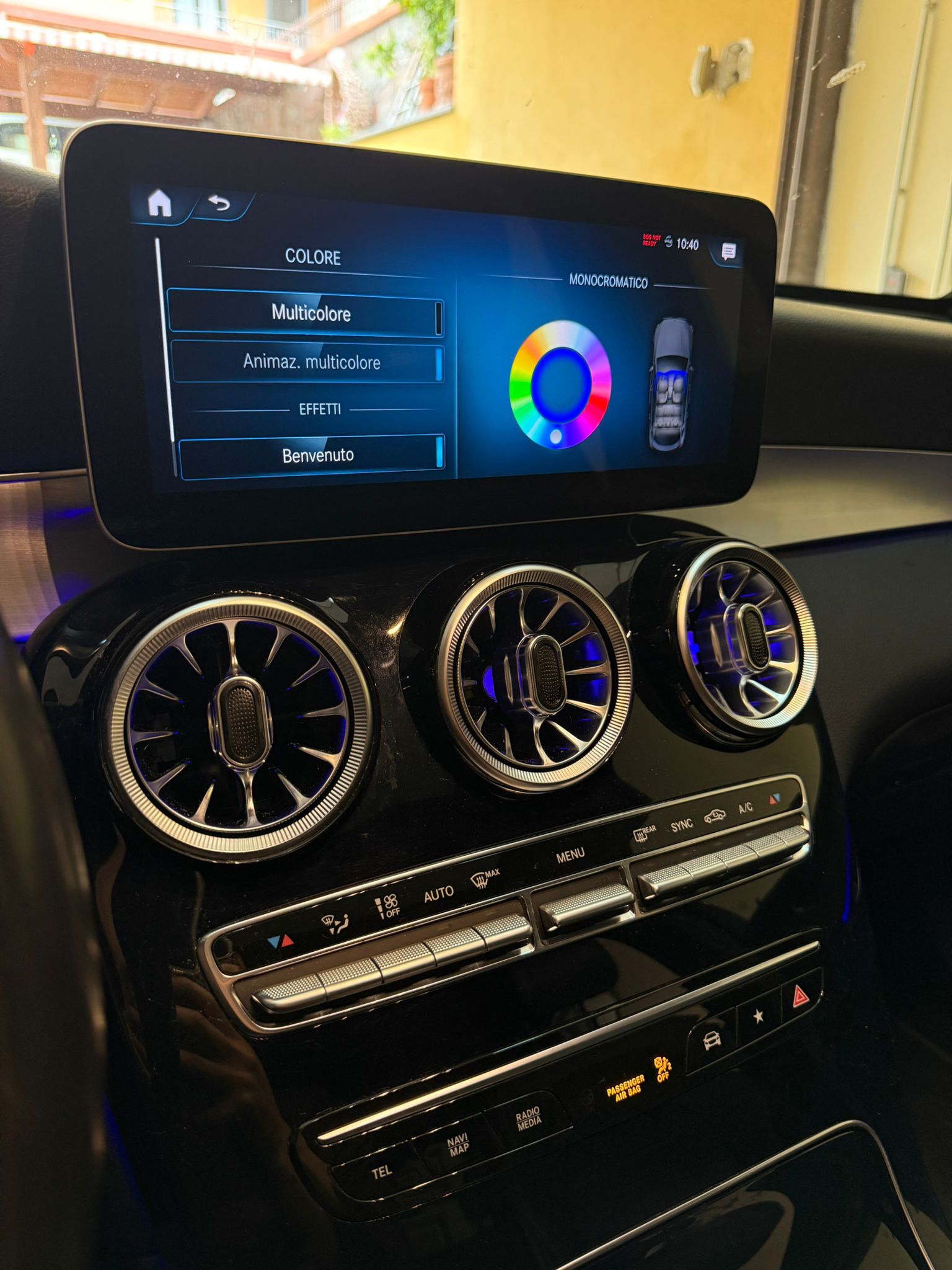 (PRENOTA) Ambient Light per Mercedes GLC X253, Classe C W205, 256 Colori, APP