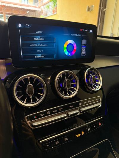 (PRENOTA) Ambient Light per Mercedes GLC X253, Classe C W205, 256 Colori, APP