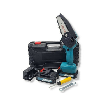 Mini Motosega Elettrica, 6"Pollici, Doppia Batteria, Portatile, 48v, Motosega, Giardinaggio, Potatura, Valigetta