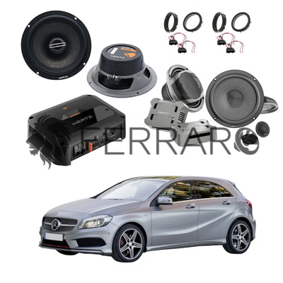 Hertz Sound Amplificatore CP 4.800 4 Canali 4x190w, CK 165, CX 165, Set Cavi, per Mercedes Classe A/B W176/W246