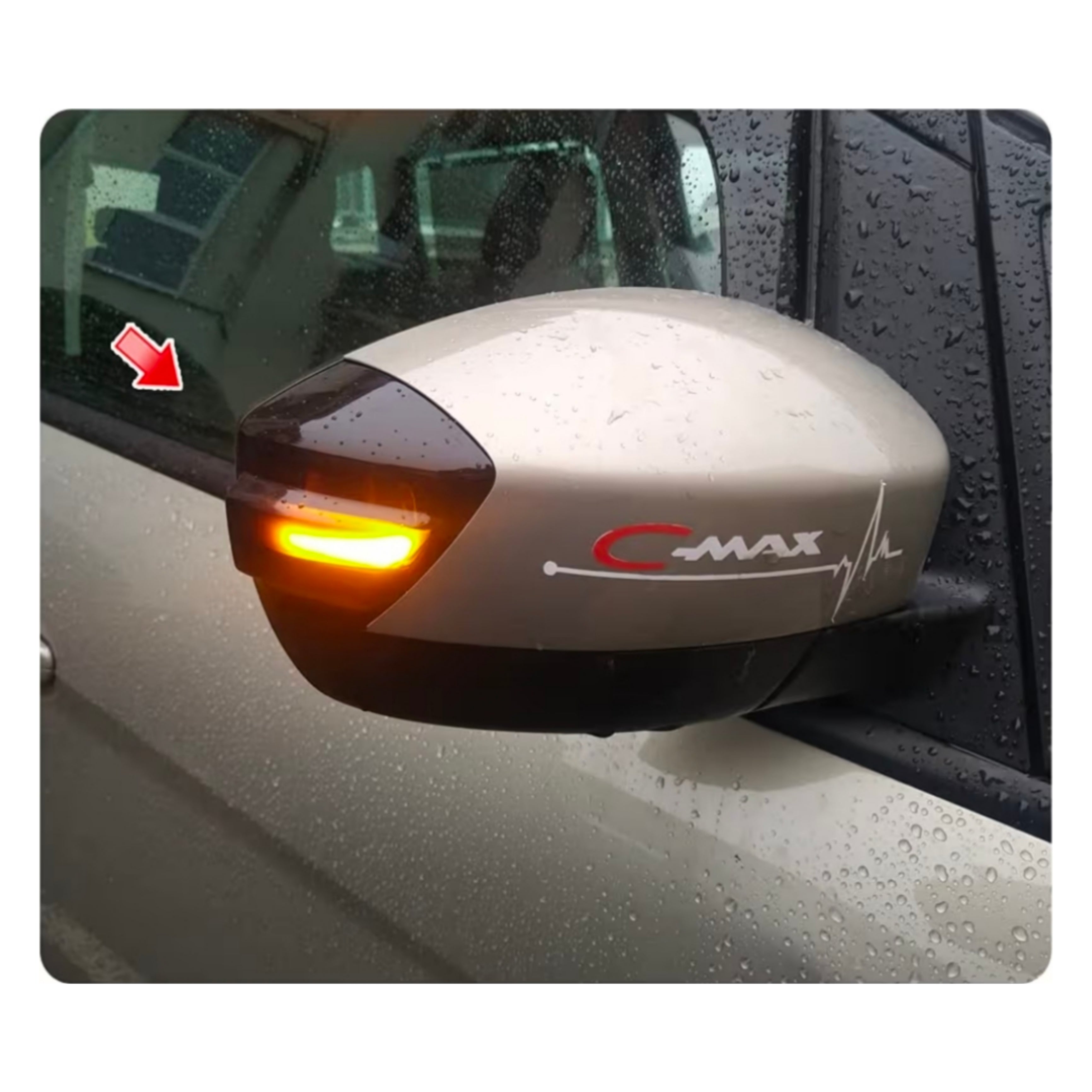 (PRENOTA) Specchietti Laterali Led per Ford S-Max, Kuga, C-Max (2007-2019), Plug and Play