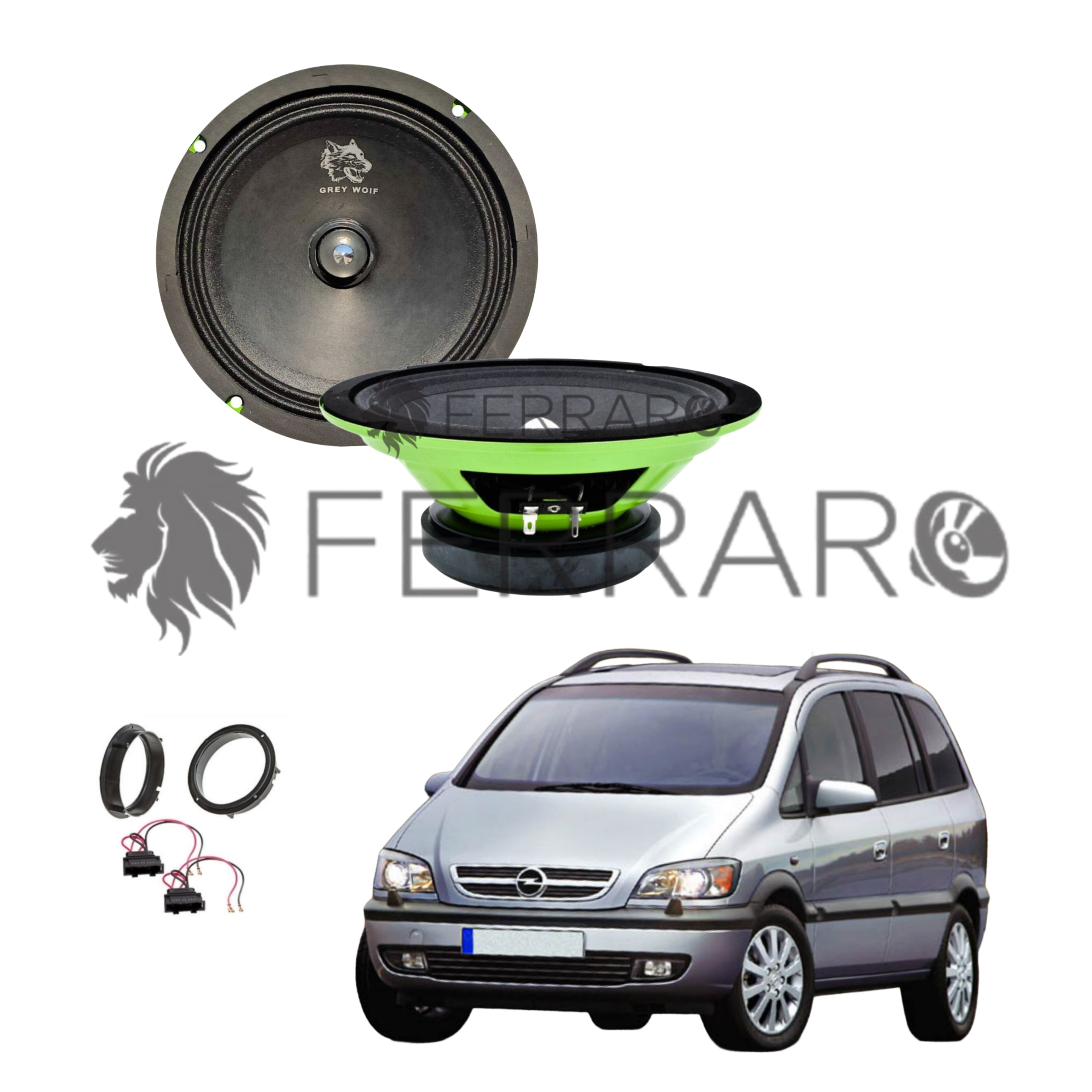 FerraroStore Kit 2 Altoparlanti, PV165.3, Anteriori, Opel Zafira A (1999-2005)
