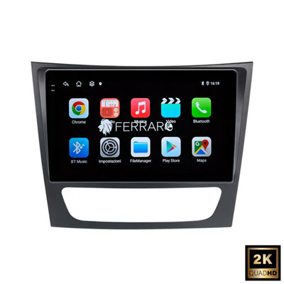 (PRENOTA) Autoradio per Mercedes Classe E W211 9" 2K (2002-2009) Android, Bluetooth, CarPlay, Android Auto, 12/256GB Ram