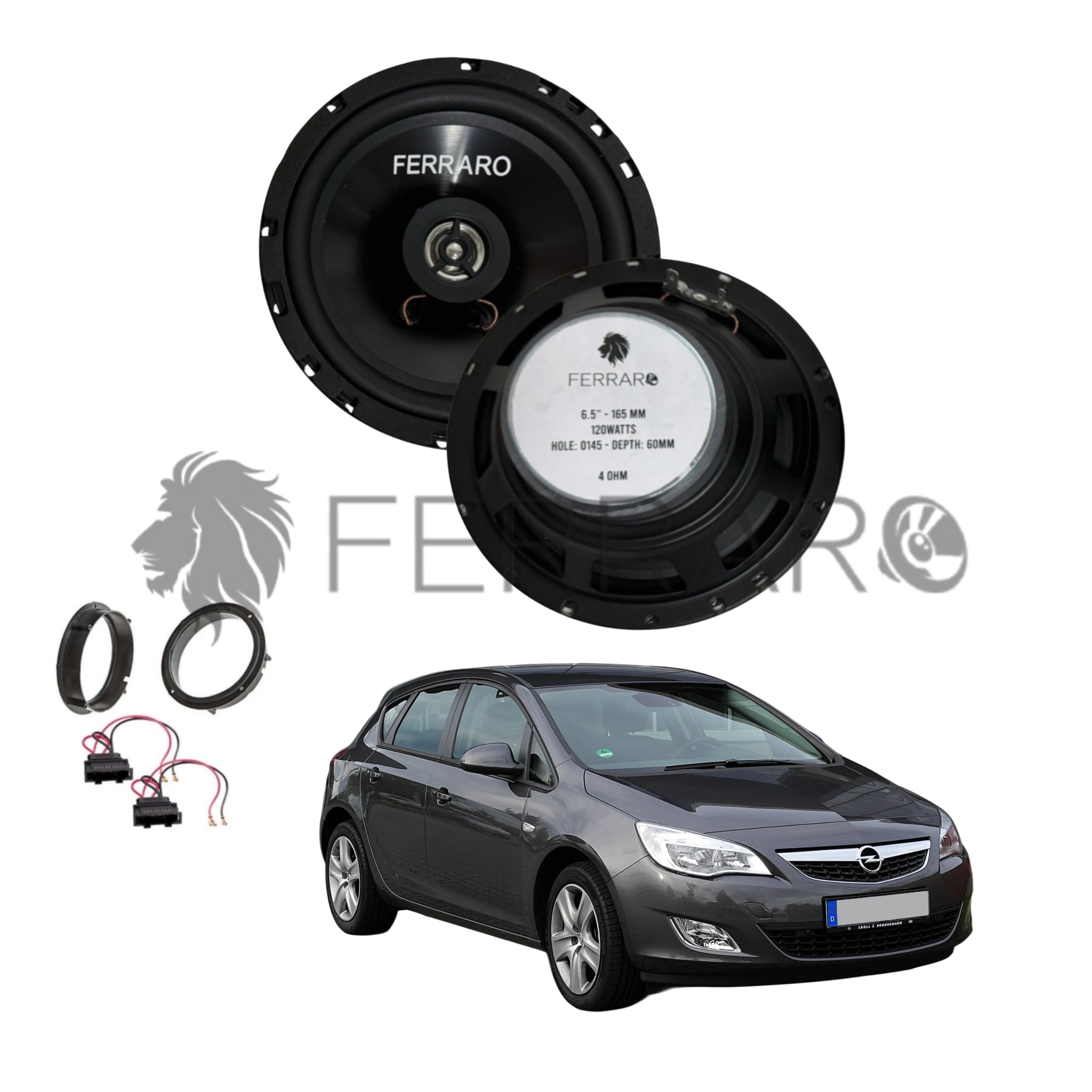 FerraroStore Kit 2 Altoparlanti, ASC-652PC, Ant o Post, Opel Astra J (2009-2015)