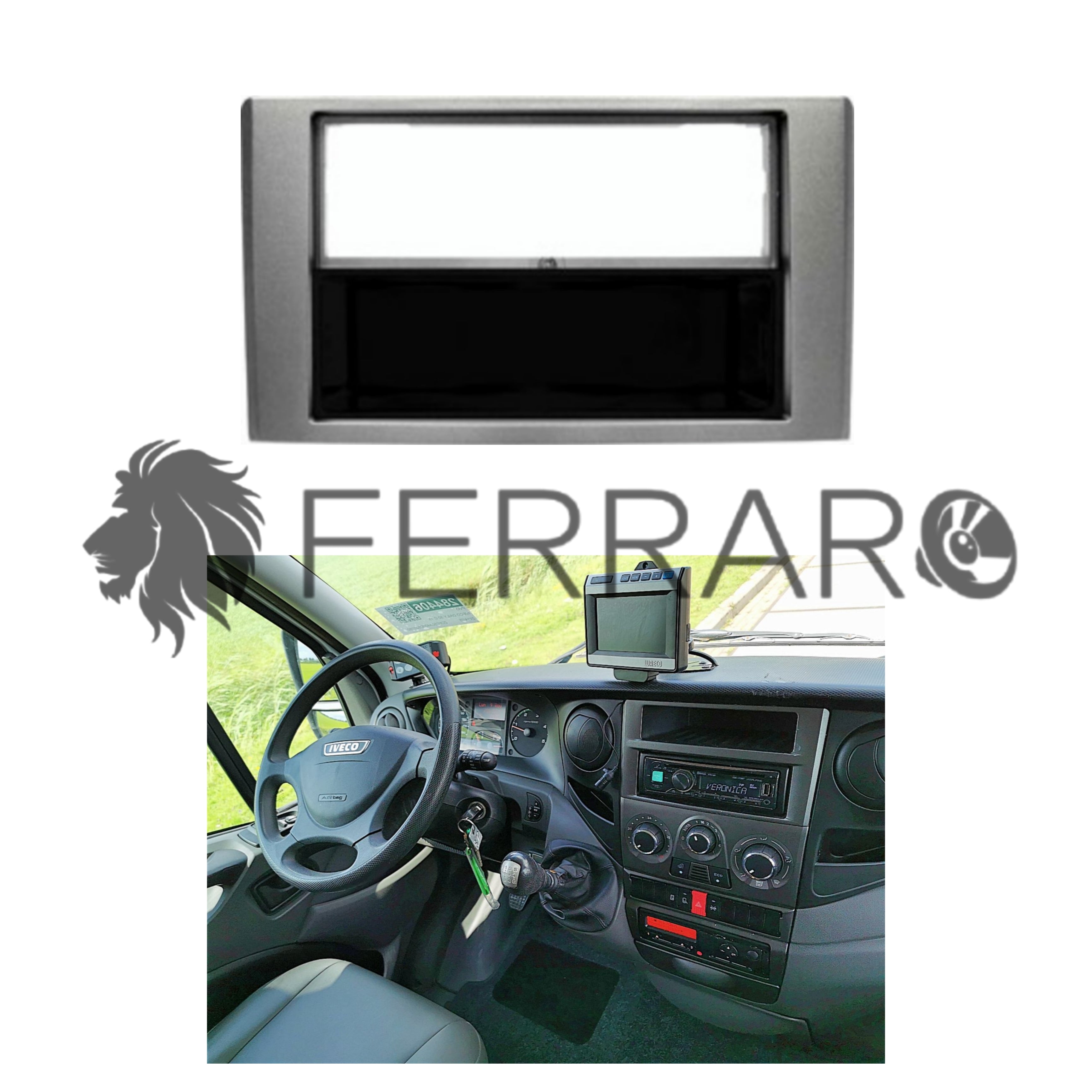 Mascherina 1DIN per Iveco Daily (2009-2012), Silver