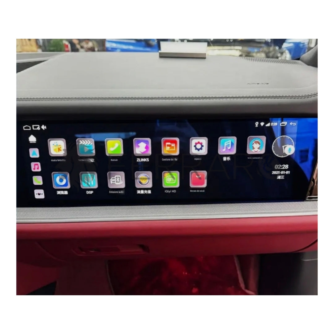 (PRENOTA) Schermo Passeggero per Porsche Cayenne 12.3 (2017-2026) Android, Bluetooth, CarPlay, Android Auto, 4/64GB Ram