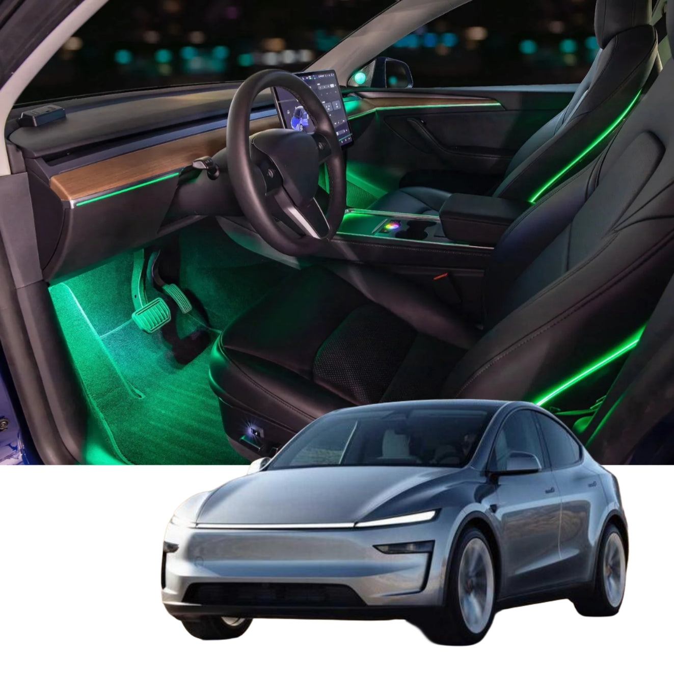 (PRENOTA) Ambient Light per Tesla Model 3/Y (2021-2023), 256 Colori, APP