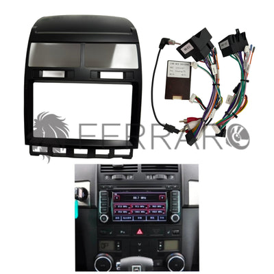 (PRENOTA) Kit Montaggio Autoradio 9"Pollici Volkswagen Touareg (2002-2010), Mascherina, Cablaggio per Autoradio Android