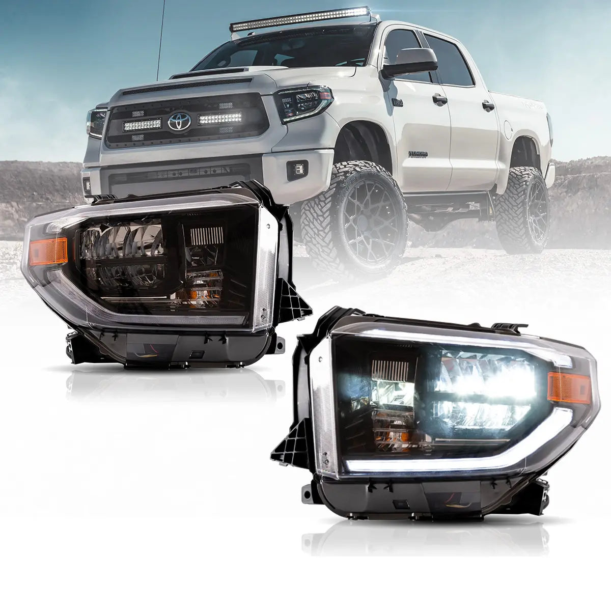 (PRENOTA) Fanali Anteriore Completo per Toyota Tundra (2014-2021) a LED