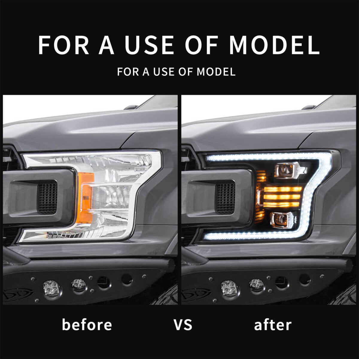(PRENOTA) Fanali Anteriore Completo per Ford F150 13ª Serie (2018-2020) a LED
