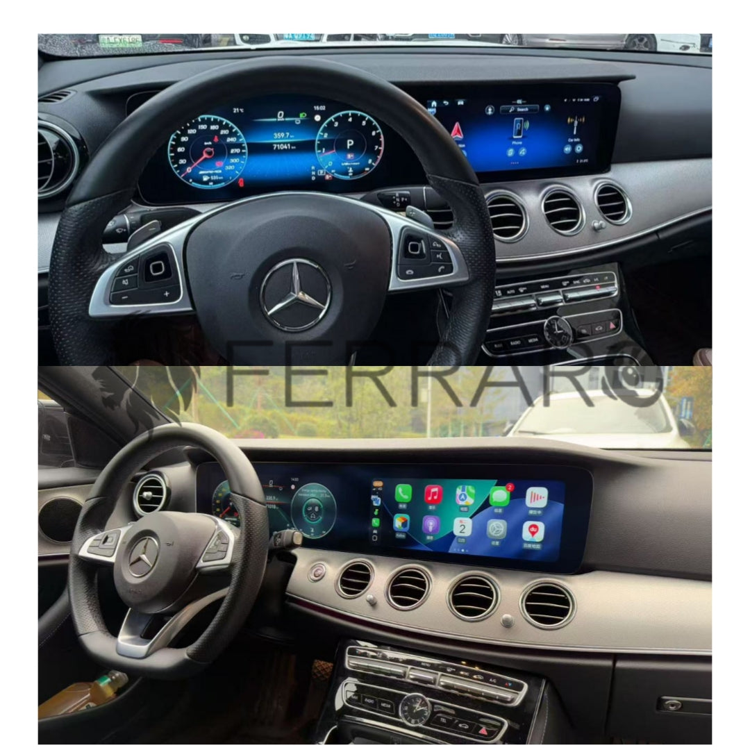 (PRENOTA)  Autoradio per Mercedes Classe E W213, 12.3" + 12.3" (2016-2020) Android, Bluetooth, CarPlay, Android Auto, 6/64GB Ram