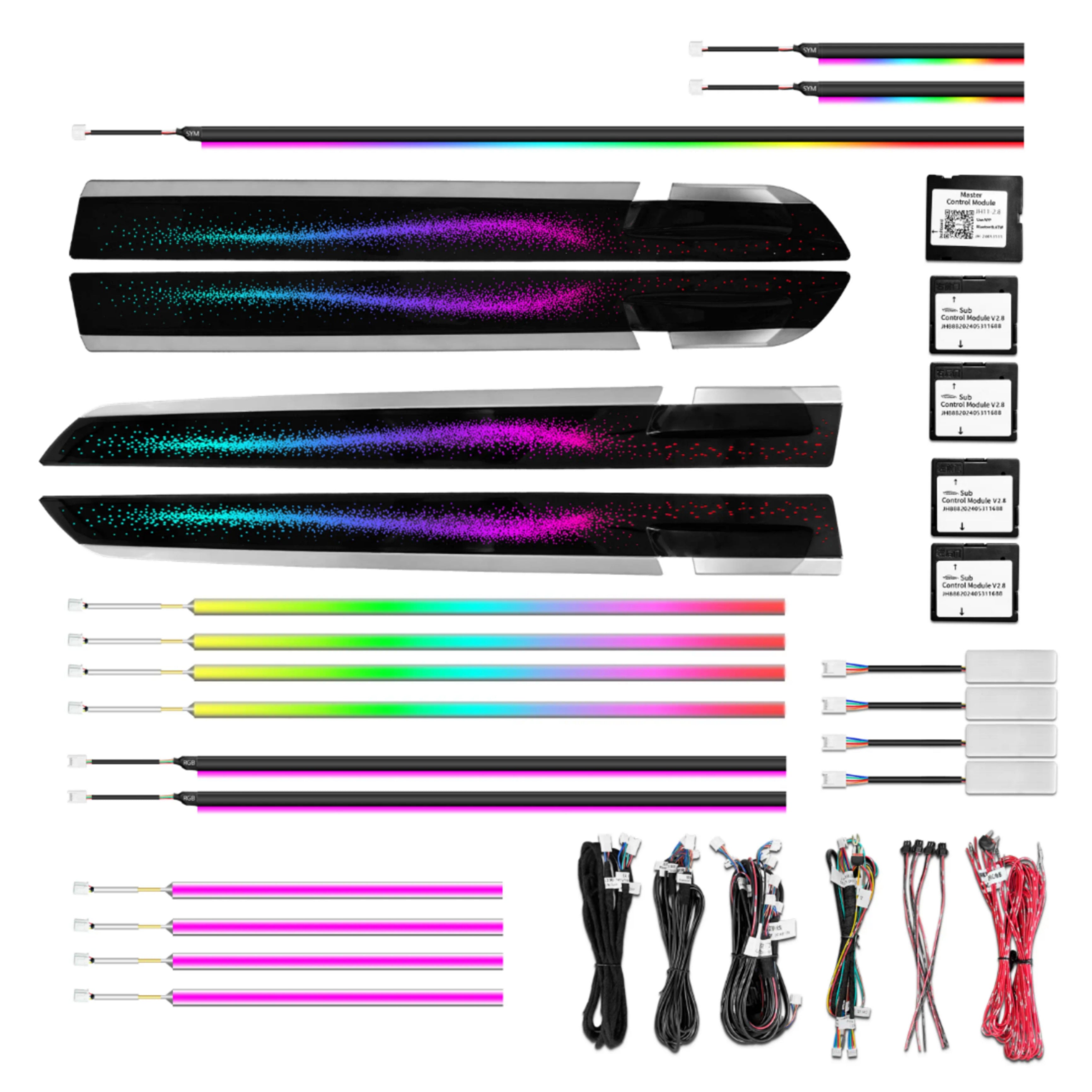 (PRENOTA) Ambient Light per BMW Serie 7 F01, F02 (2009-2014), 256 Colori, APP