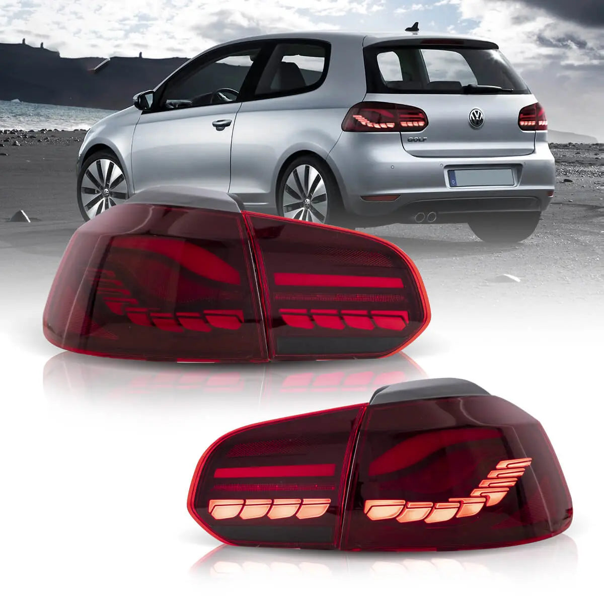 (PRENOTA) Fanali Posteriore Completo per Volkswagen Golf VI, MK6 (2008-2012) a LED
