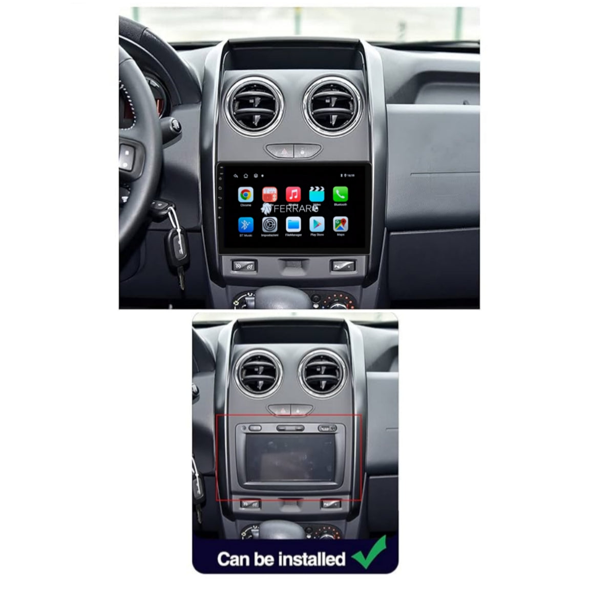 Car Radio for DACIA DUSTER [2015 - 2020] - 2GB/4GB/6GB/8GB 2Din 9" Inch Car Radio, with Intelligent System, GPS, Navigator, Radio, Wifi.