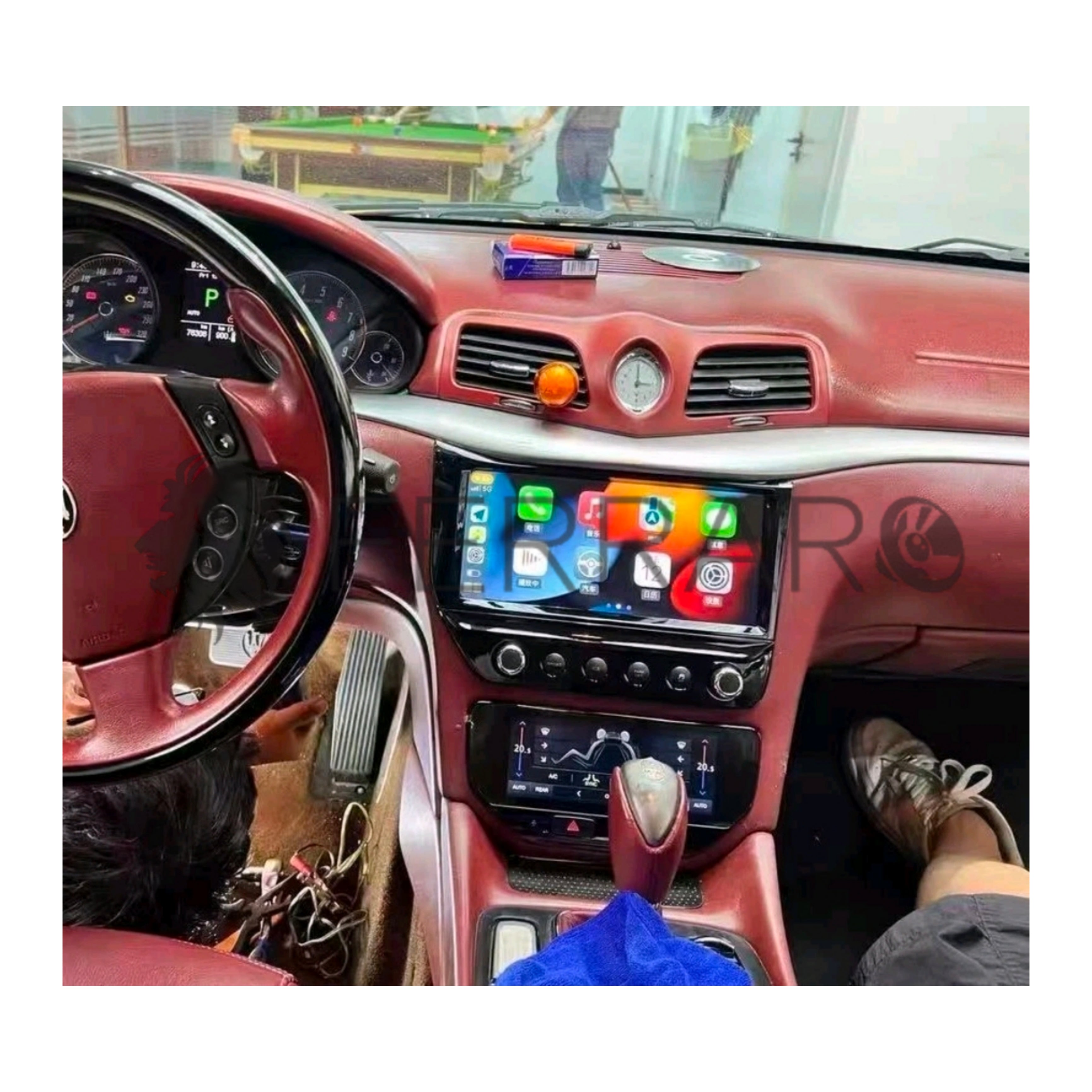 (PRENOTA) Autoradio per Maserati Gran Turismo (2007-2019) 12.3" Display Aria Condizionata e Android, Bluetooth, CarPlay, Android Auto, 8/128GB Ram