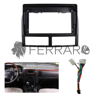 (PRENOTA) Kit Montaggio Autoradio 9"Pollici Jeep Grand Cherokee (1998-2004), Mascherina, Cablaggio per Autoradio Android