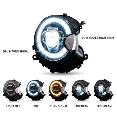 (PRENOTA) Fanali Anteriore Completo per BMW Mini Cooper S R55, R56, R57, R58, R59 (2007-2014) a LED