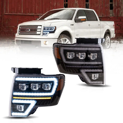(PRENOTA) Fanali Anteriore Completo per Ford F150 12ª Serie (2009-2014) a LED