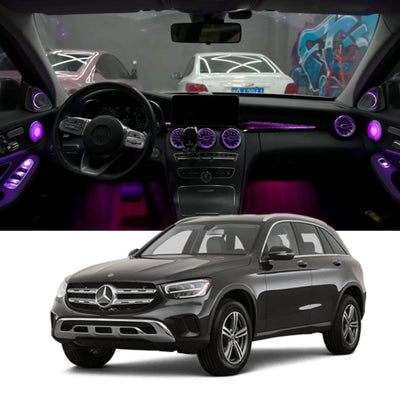 (PRENOTA) Ambient Light per Mercedes GLC X253, Classe C W205, 256 Colori, APP