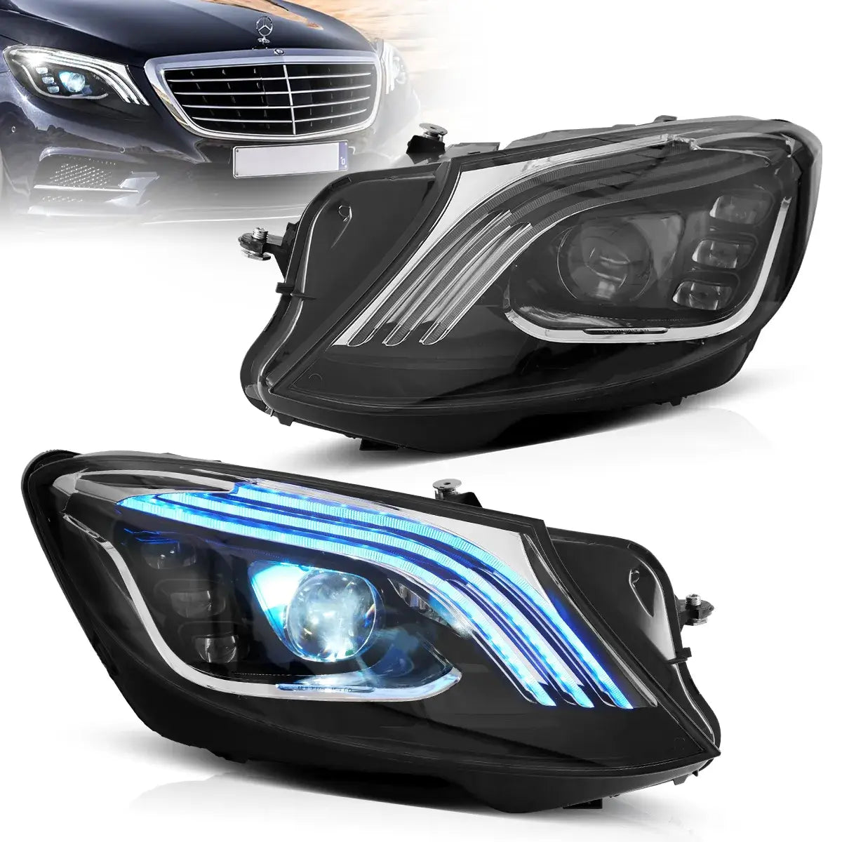 (PRENOTA) Fanali Anteriore Completo per Mercedes Classe S W222 (2014-2017) a LED