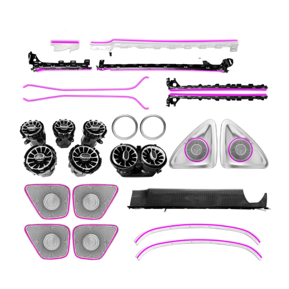 (PRENOTA) Ambient Light per Mercedes Benz Classe A W177, CLA, W118 (2020-2025), 256 Colori, APP