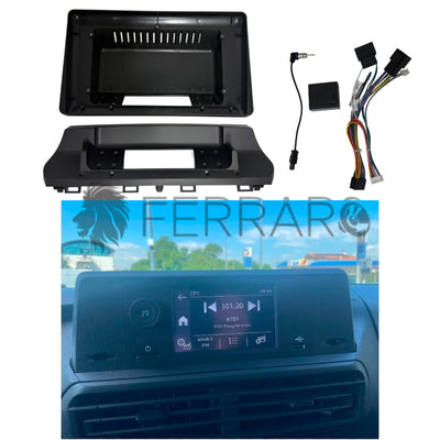 Kit Montaggio Autoradio 10.1"Pollici Toyota ProAce, Citroen Berlingo, Peugeot Partner, Opel Combo (2024+) Mascherina, Cablaggio Autoradio Android