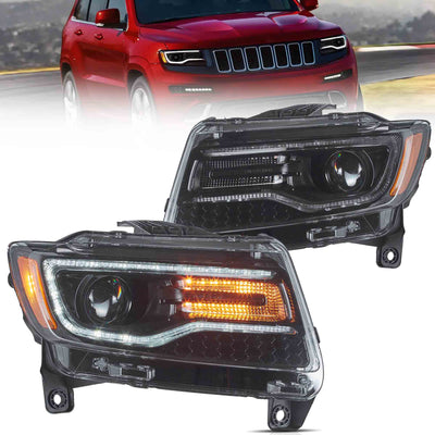 (PRENOTA) Fanali Anteriore Completo per Jeep Grand Cherokee WK2 (2010-2013) a LED
